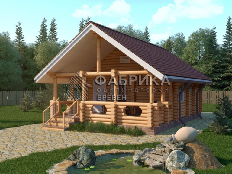 Проект бани из бревна Б-004