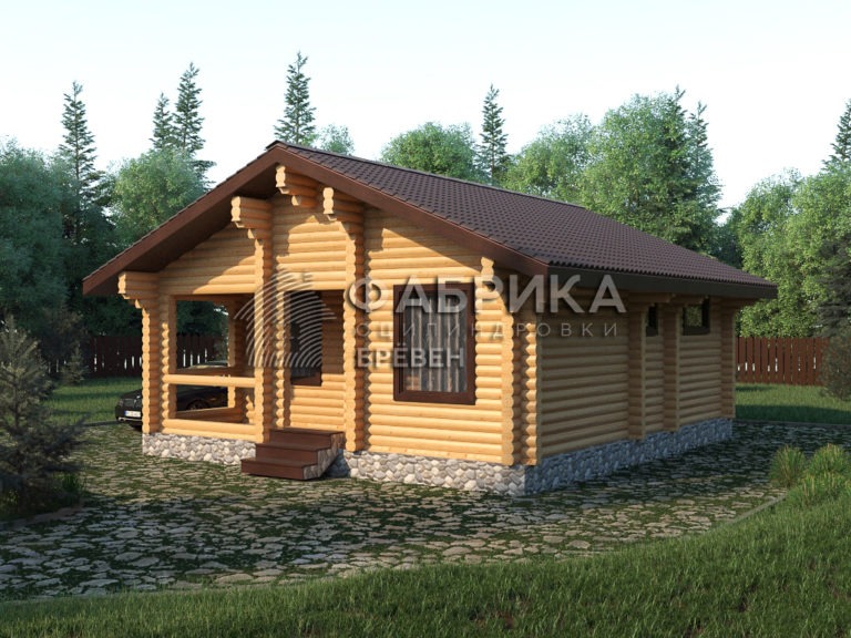 Проект бани из бревна Б-001