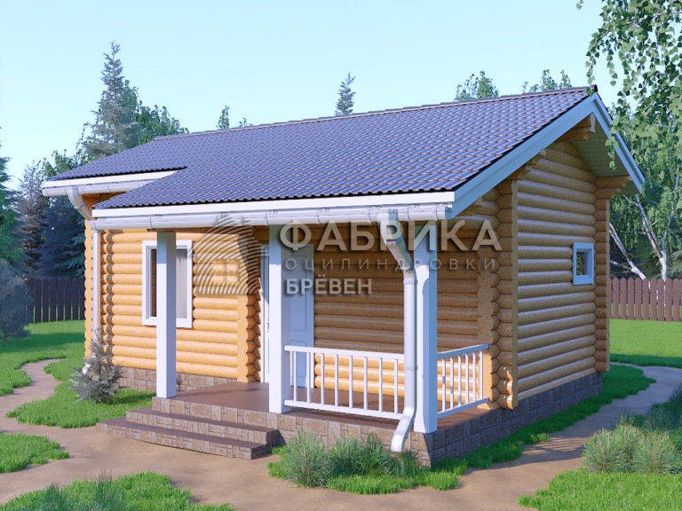 Проект бани из бревна Б-013