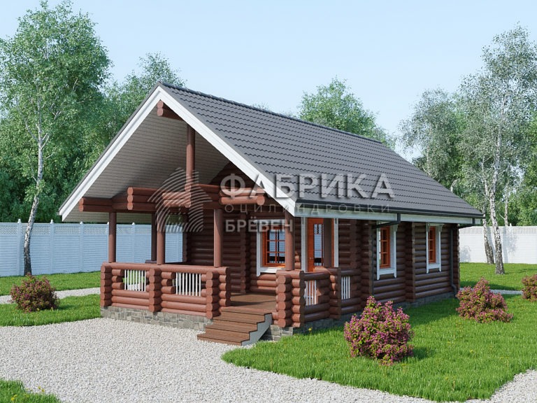Проект бани из бревна Б-047