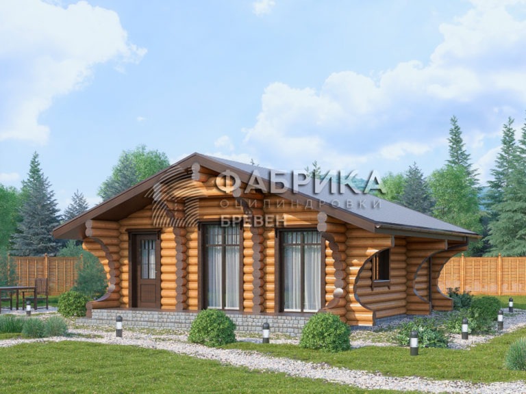 Проект бани из бревна Б-053